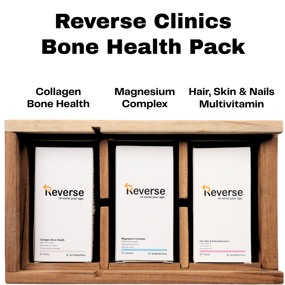 Bone Health Pack - Reverse Clinics ( Wooden Tissue Box )